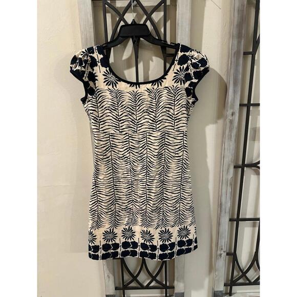 Free People Dress size 8 100% Cotton Lined Short Sleeves - Picture 6 of 8